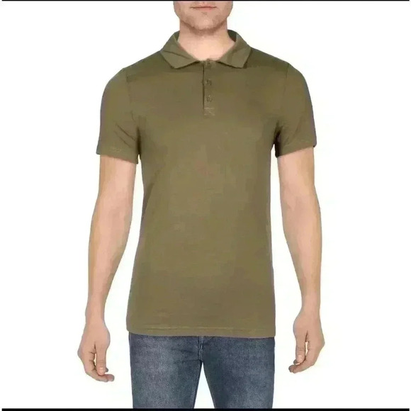 And Now This Men's Olive Green Core Polo Shirt, Medium - Picture 1 of 6